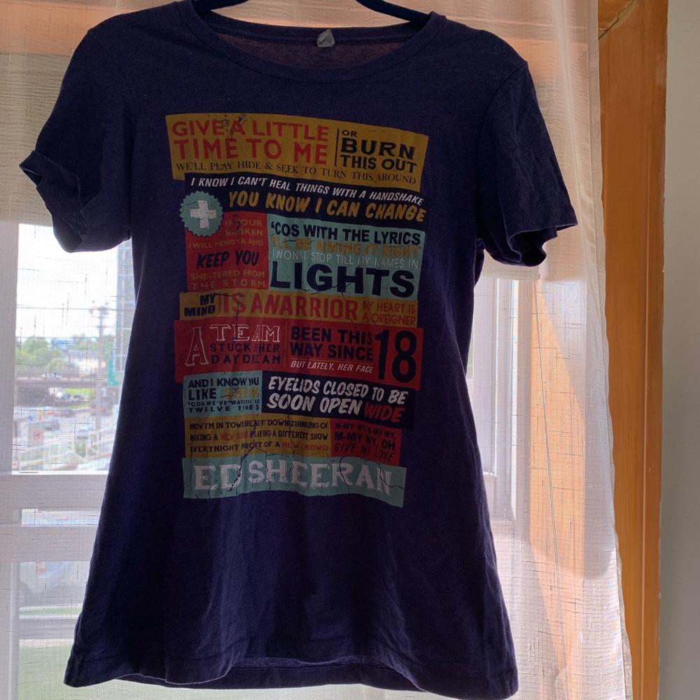 Ed Sheehan t shirt from concert 3? Years  ago